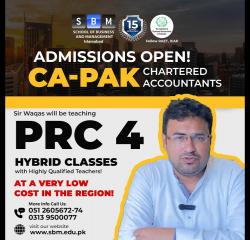 🎓✨ Admissions Open! 🚀 Join Sir Waqas Arshad (ACMA) for PRC 4