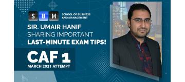 CAF 1- Last minute Tips and tricks for Exam