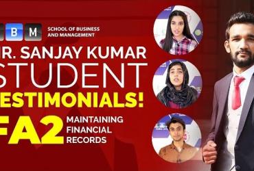 Student Testimonials - Sir Sanjay Kumar FA-2