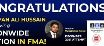 Student of SBM became National Place Winner in FMA